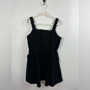 Copper Key Womens Velvet Sleeveless Short Dress Sz L Black Soft Back Zip Gothic